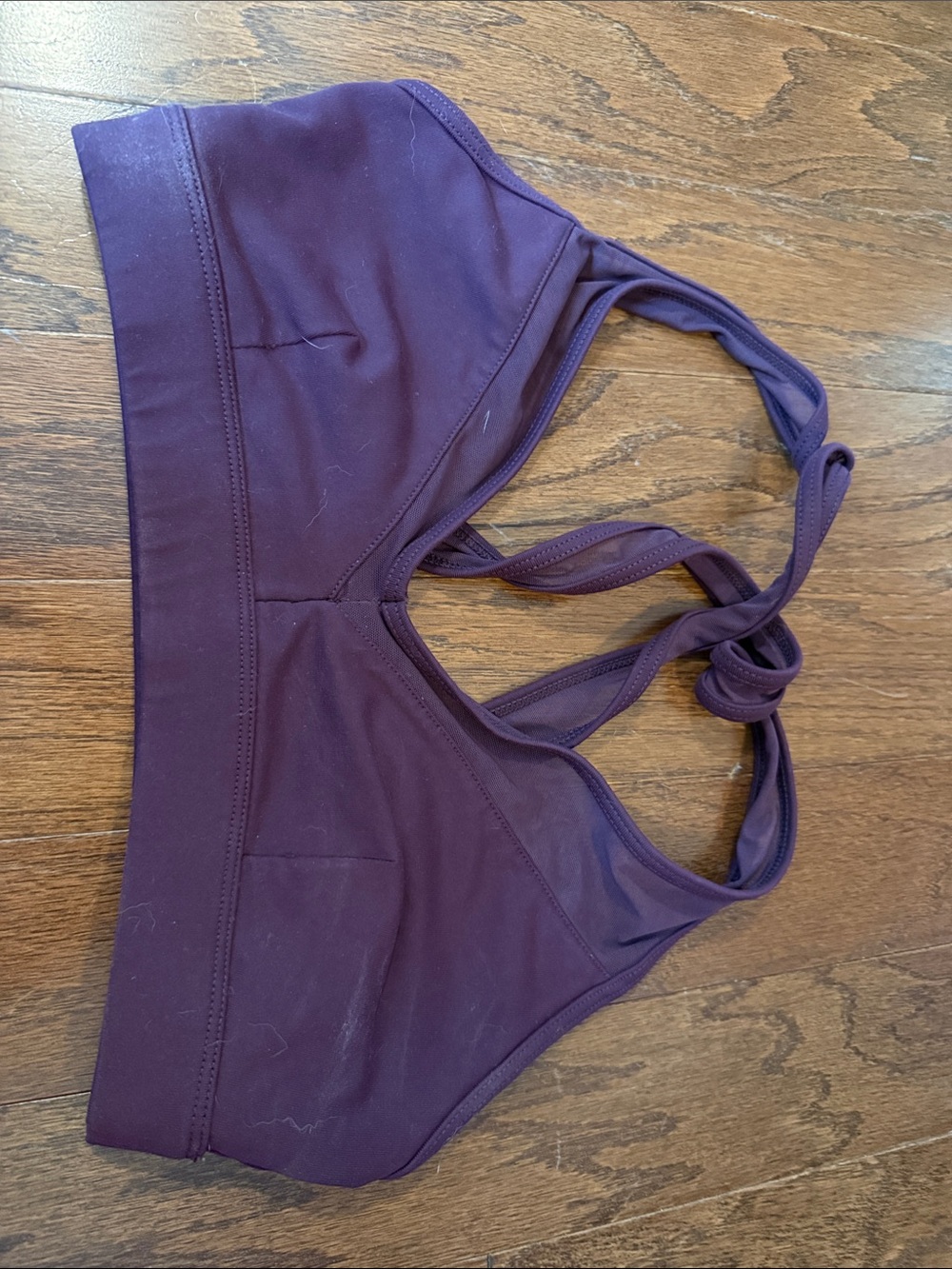 ALO Yoga Plum Purple Strappy Sports Bra